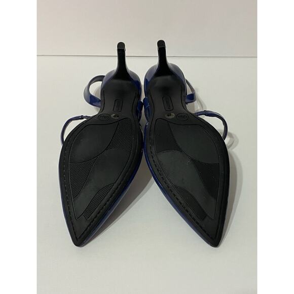 NWOB LIZ CLAIBORNE WOMENS 8.5 Navy Blue Patent Leather Pumps Office Career NEW - Picture 6 of 6